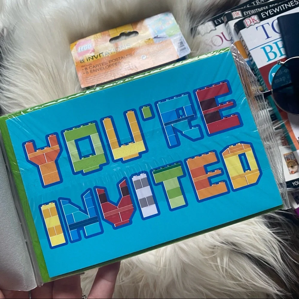 LEGO “YOU’RE INVITED” Postcard Invitations Birthday Set of 2 Packs